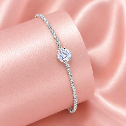 925 Sterling Silver Zircon Bracelet