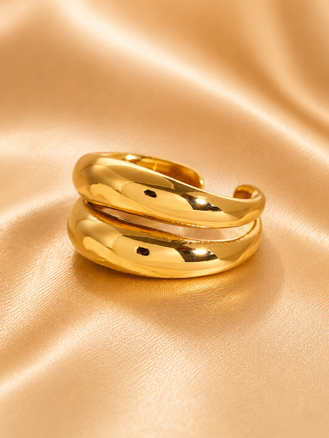 Stainless Steel Double-Layered Ring
