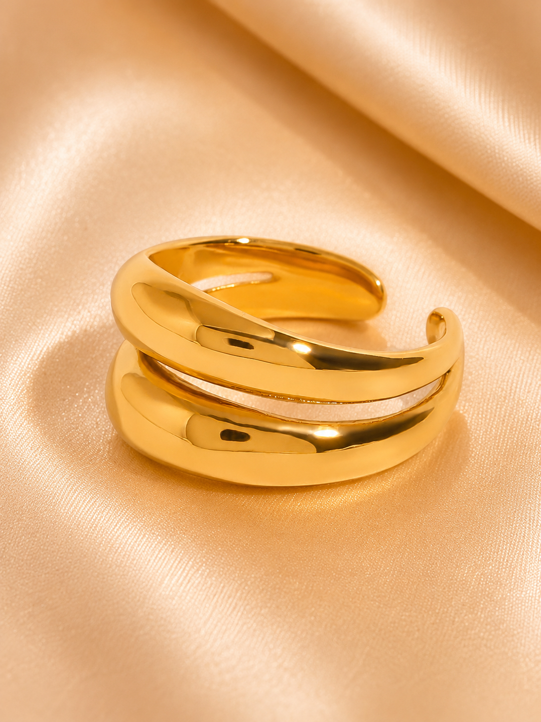 Stainless Steel Double-Layered Ring